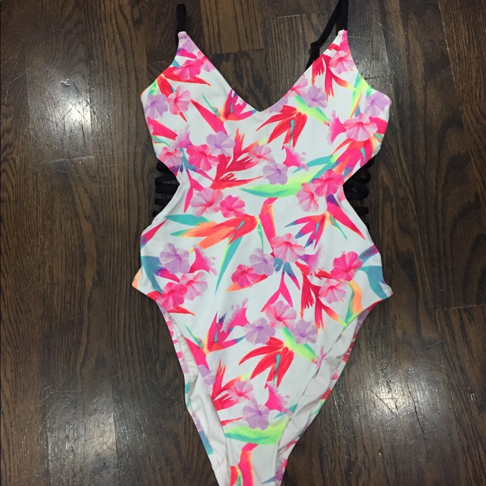 Victoria Secret Pink White Palm One Piece